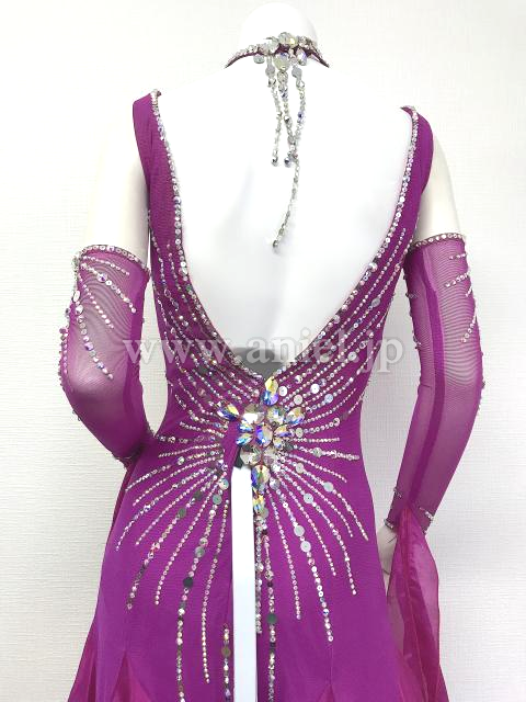 社交ダンスドレス・衣装のドレスネットアニエル / M6430・紫